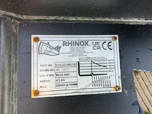 Unused Rhinox PLX Pallet Forks – To suit a 13-20 tonne excavator.