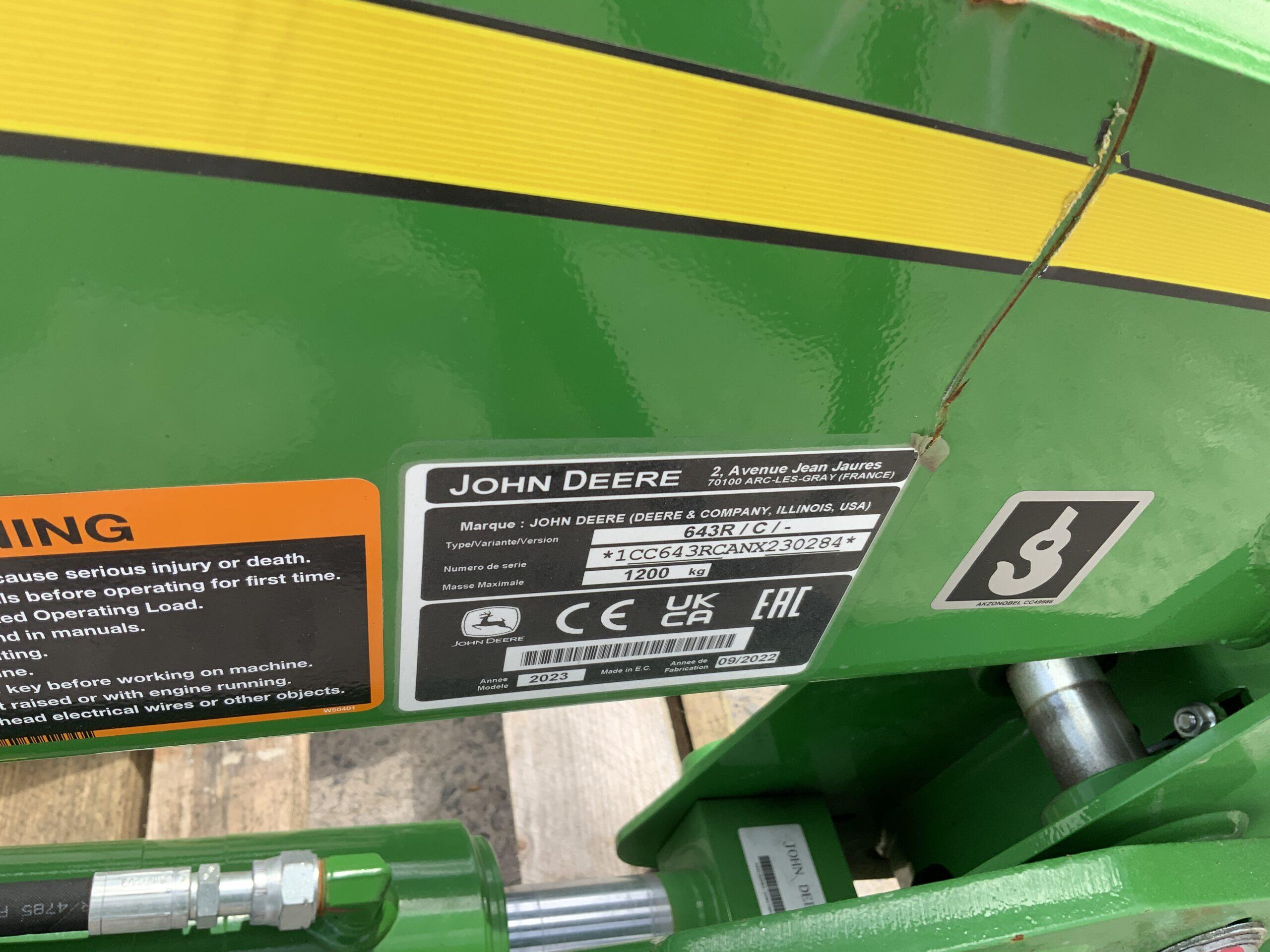 John Deere Unused John Deere 643R Loader Boom