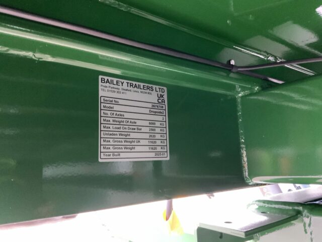 Bailey 8 Tonne Dropside *2025-Unused* Tipping Trailer (ST22464)