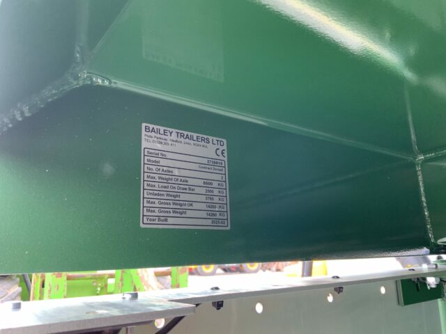 Bailey 10 Tonne Contractor Dump Trailer (ST22849)