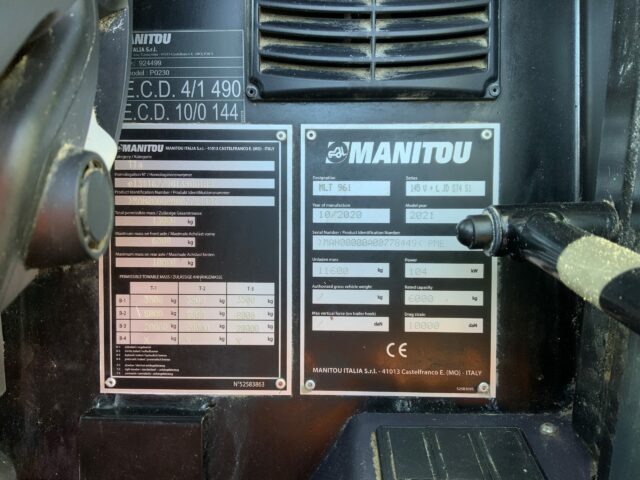 Manitou MLT 961-145 V+L Elite Telehandler (ST22249)
