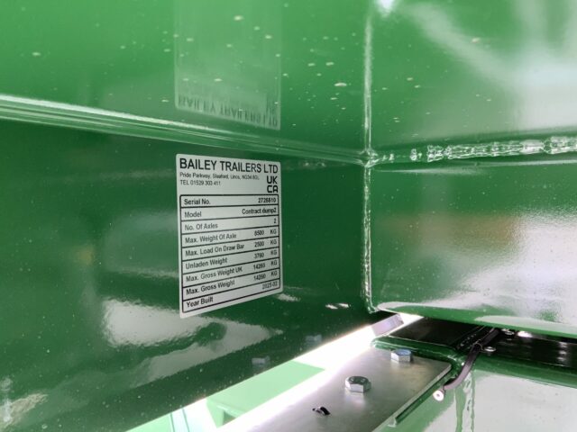 Bailey 10 Tonne Contract Dump Trailer (ST23170)