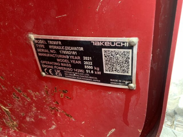 Takeuchi TB280FR Digger (ST22790)
