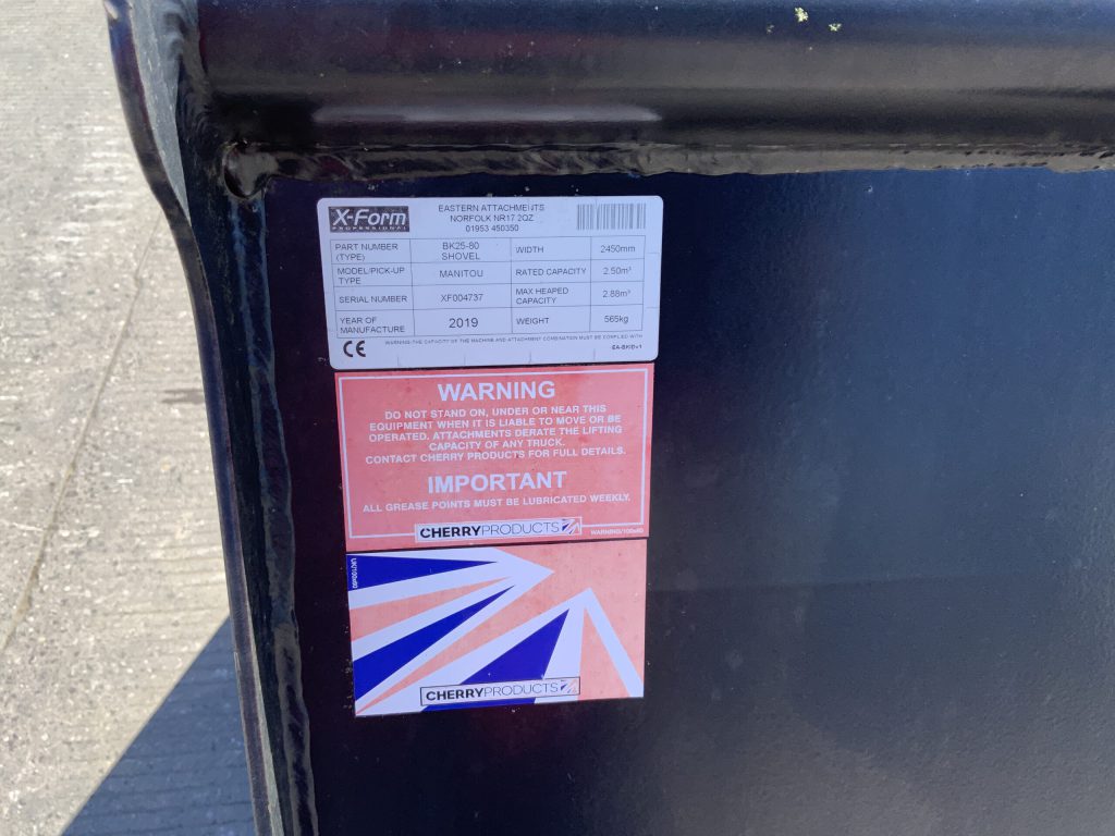 Cherry Products BK25-80 Manitou Bucket