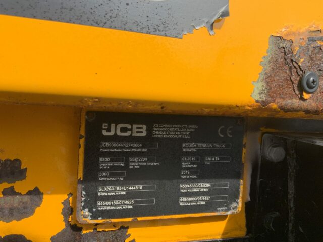 JCB 930 Rough Terrain Fork Lift (ST23273)