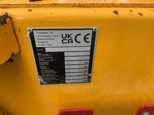 Thwaites 3 Tonne Swivel Tip Dumper (ST23321)