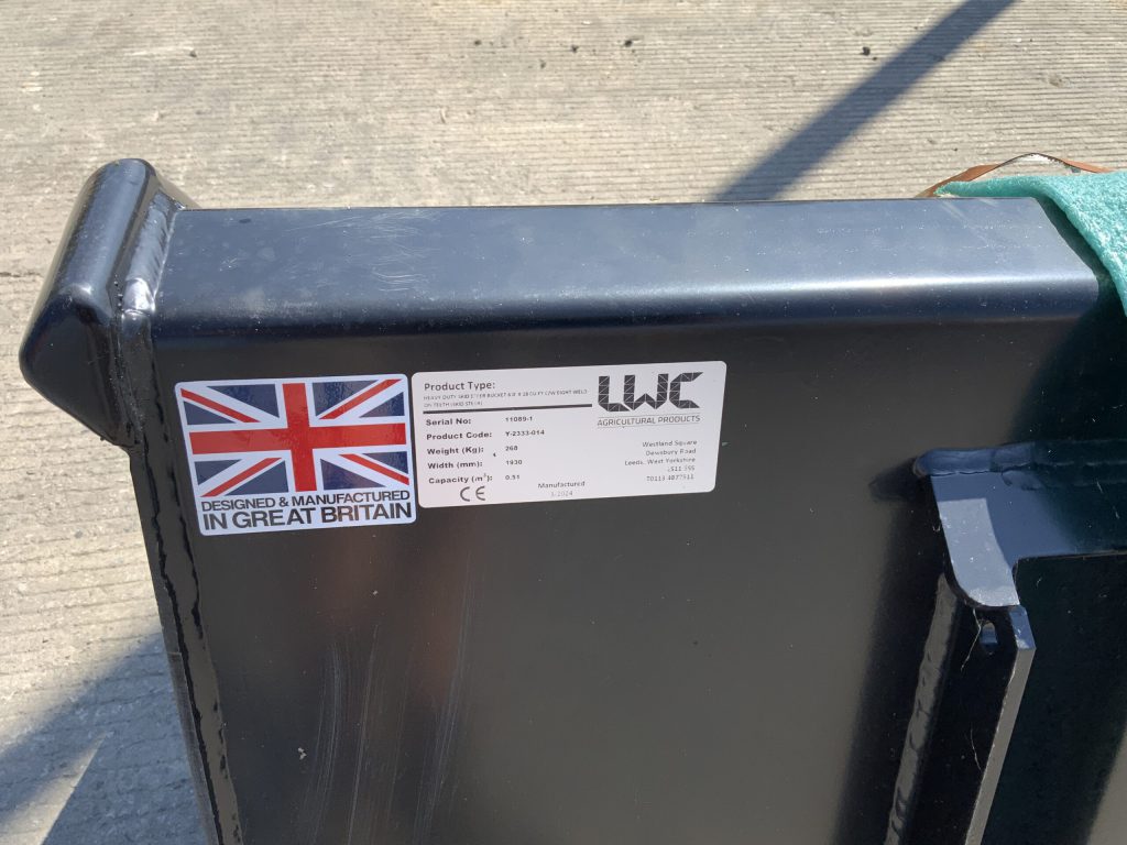 Unused LWC 6FT Skid Steer Bucket