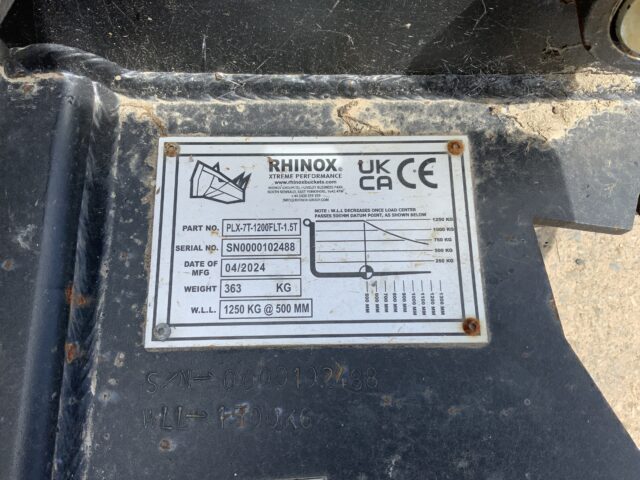 Rhinox PLX 7T 1200FLT 1.5 Tonne Pallet Forks Choice of 2