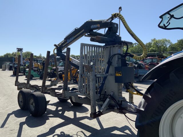 EFM 11 TEU Forestry Trailer Complete With Botex 560 TL Crane (ST23739)