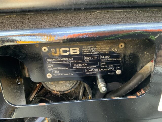 JCB 8026 CTS Digger (ST23899)