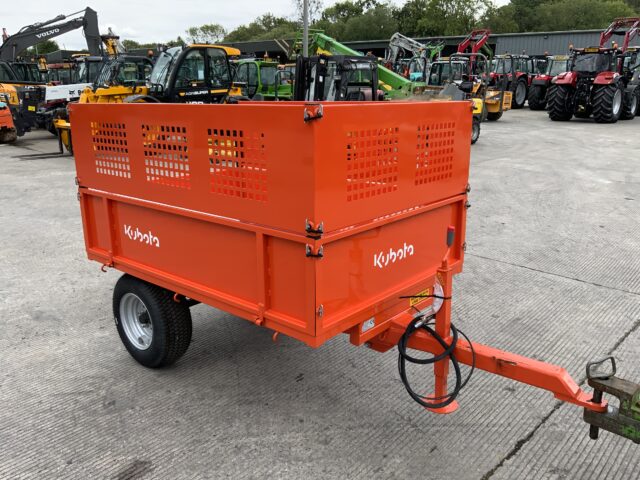Kubota DW Tomlin Drop Sided compact tipping trailer