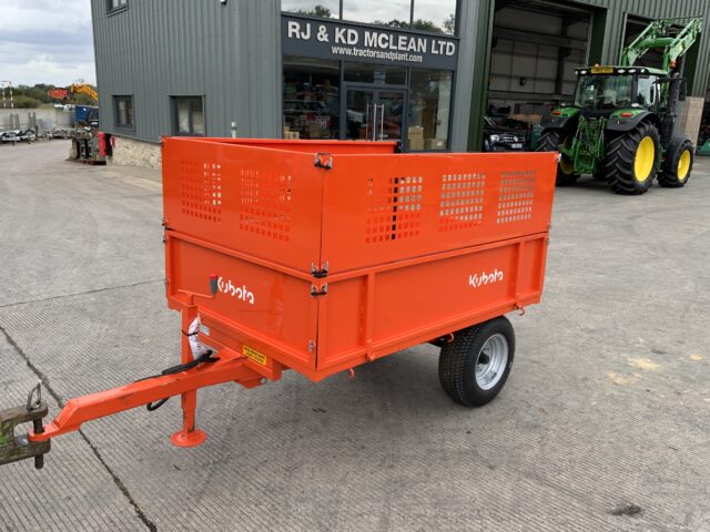 Kubota DW Tomlin Drop Sided compact tipping trailer