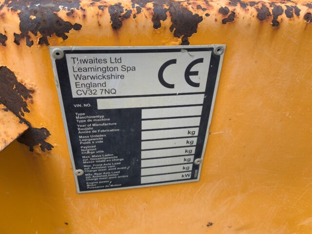 Thwaites 3 Tonne Straight Tip Dumper (ST23896)