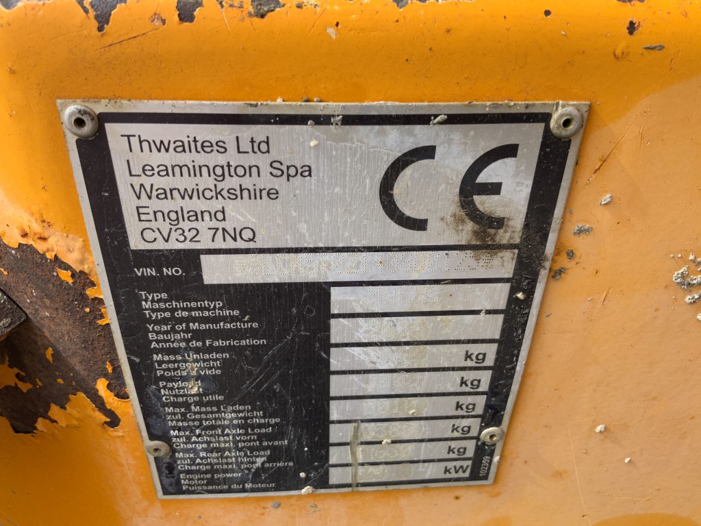 Thwaites 3 Tonne Straight Tip (ST23963)