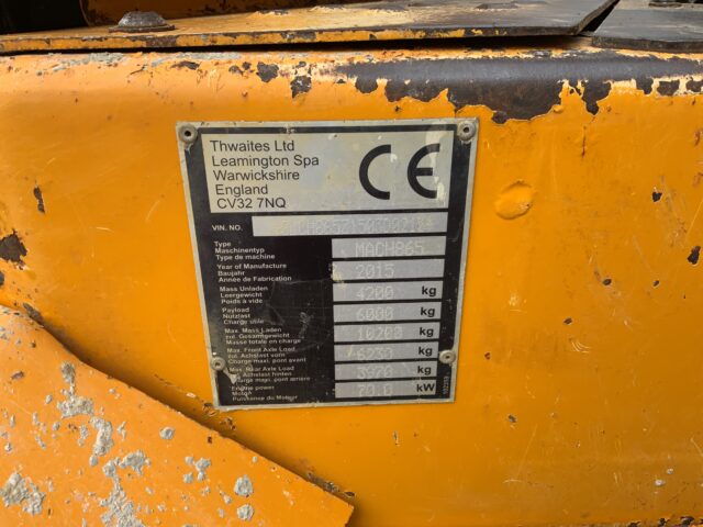 Thwaites 6 Tonne Straight Tip Dumper (ST23969)