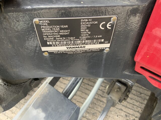 Unused Yanmar SV08 Micro Digger (ST23911)