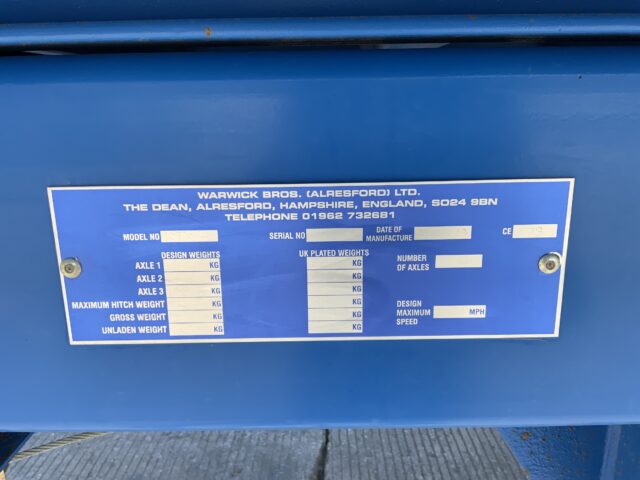 Warwick 12 Tonne Grain Trailer (ST23801)