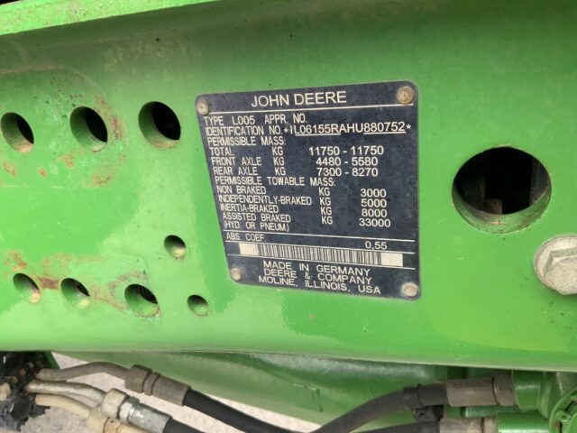 John Deere 6155R Tractor (ST24008)