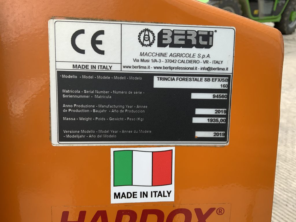 Berti EFX/SB 160 Forestry Flail Unused