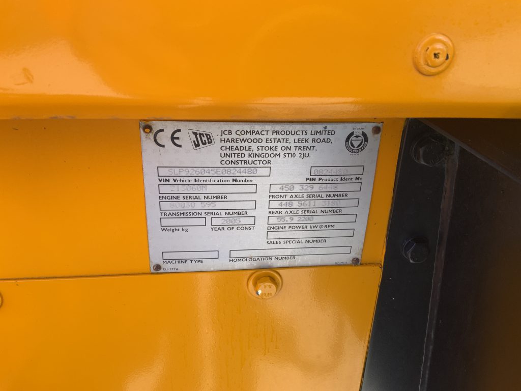 JCB 926 Rough Terrain Fork Lift (ST24421)