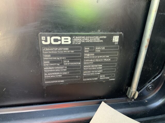 JCB 535-125 Hi Viz Telehandler (ST24434) JCB 535-125 Hi Viz Telehandler (ST24434)