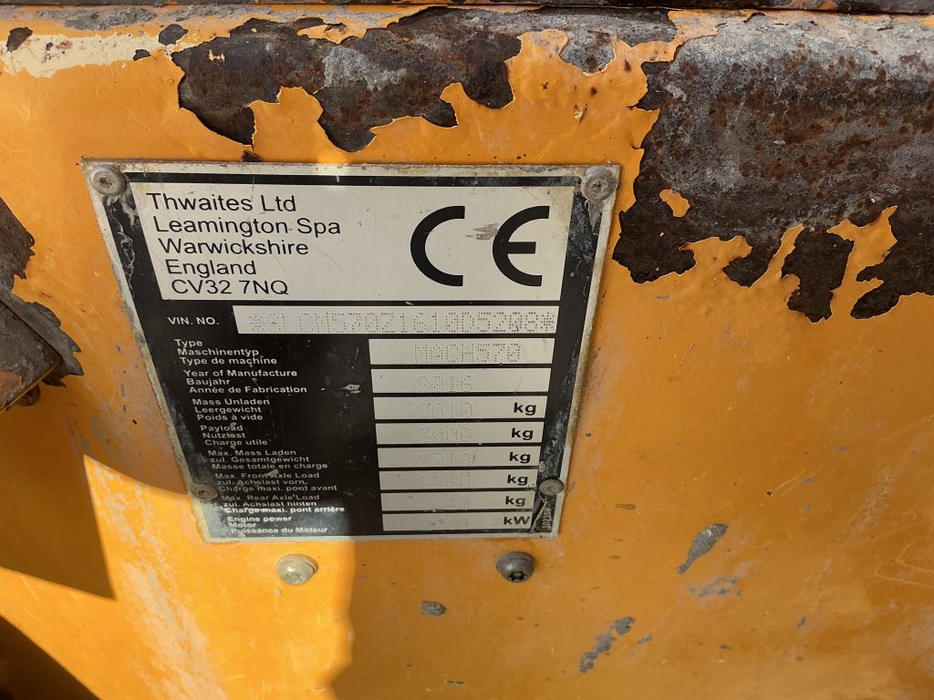 Thwaites 3 Tonne Straight Tip Dumper (ST24070)