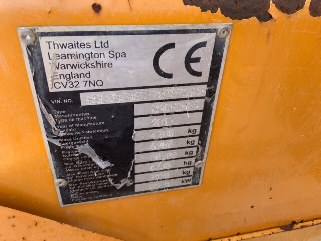 Thwaites 6 Tonne Straight Tip Dumper (ST23439)