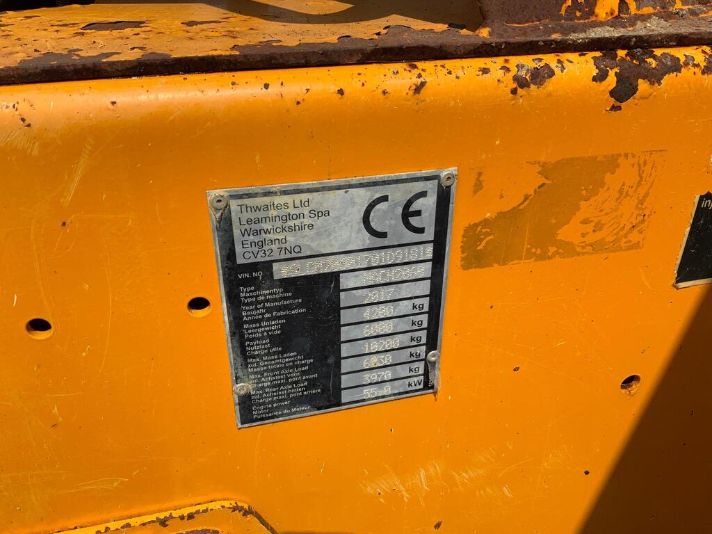 Thwaites 6 Tonne Straight Tip Dumper (ST23440)