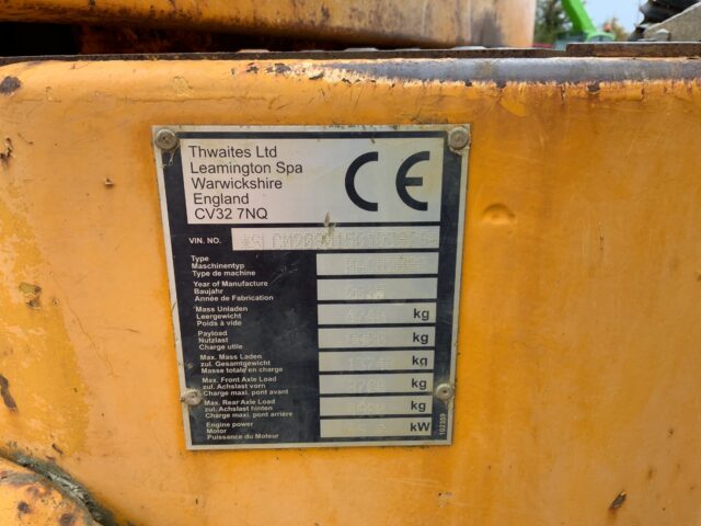 Thwaites 9 Tonne Straight Tip Dumper (ST24761)