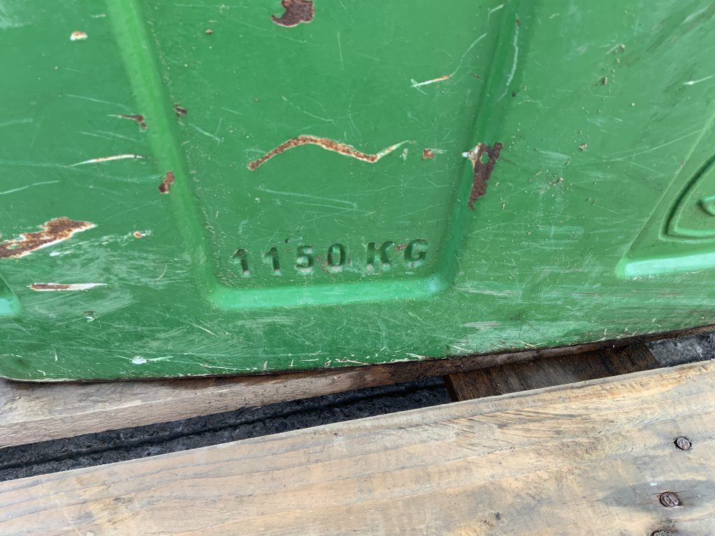 John Deere 1150KG Big Pack Weight