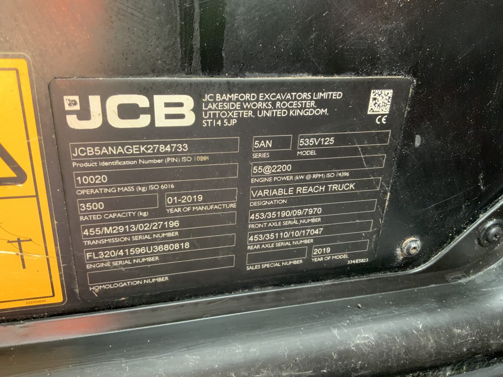 JCB 535-125 Hi Viz Telehandler (ST24834)