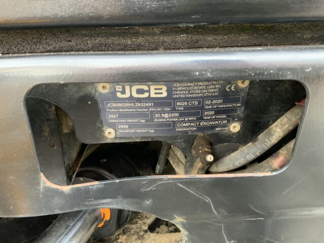JCB 8026 CTS Digger (ST24930)