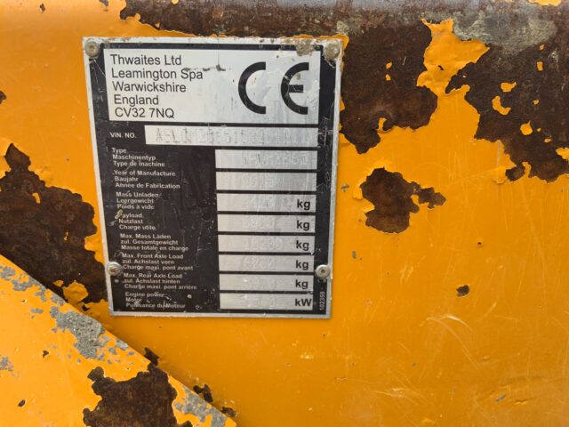 Thwaites 6 Tonne Straight Tip Dumper (ST24342)