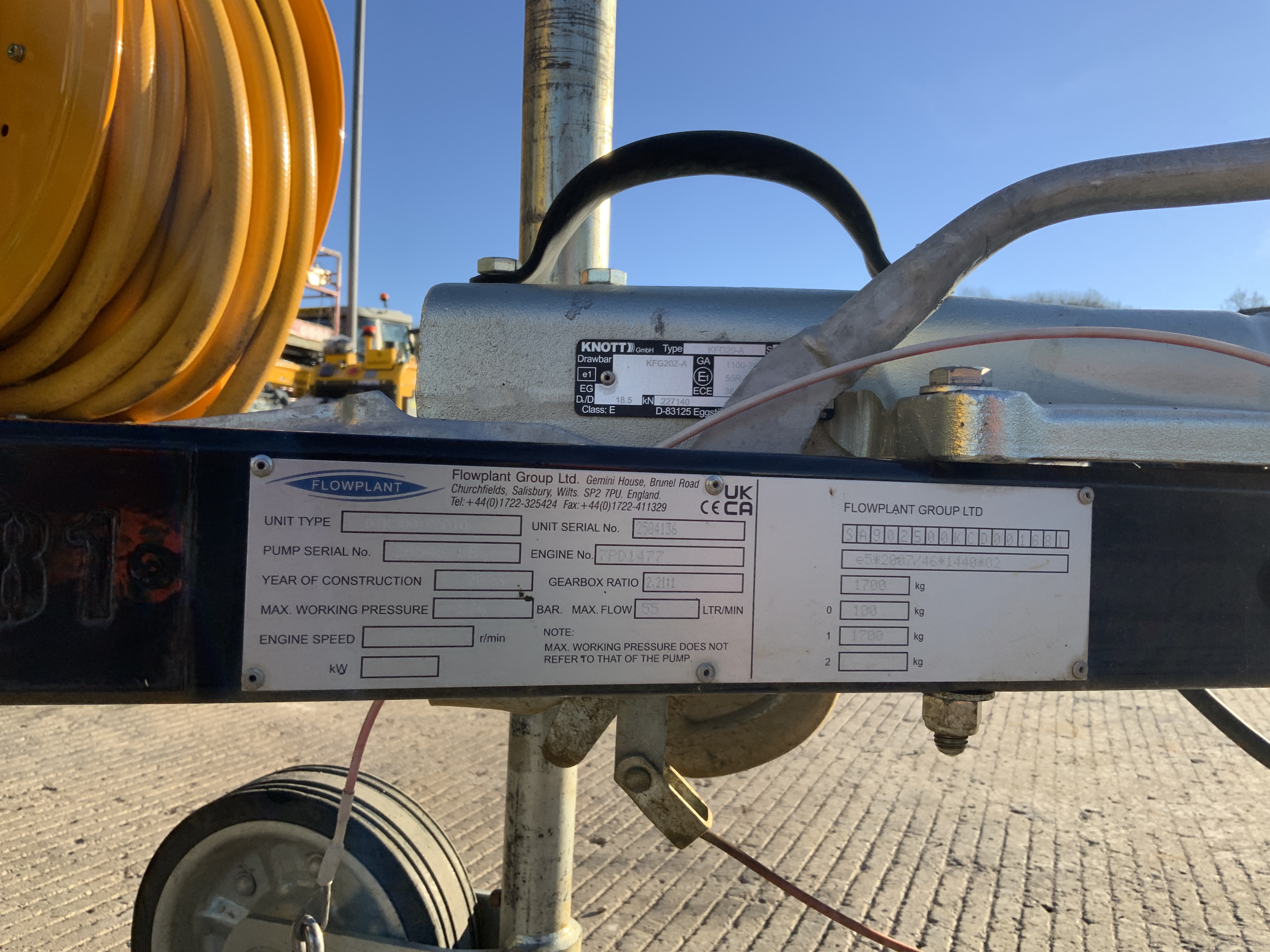 FlowPlant DTK Trailer Jetter Unused (ST25215)