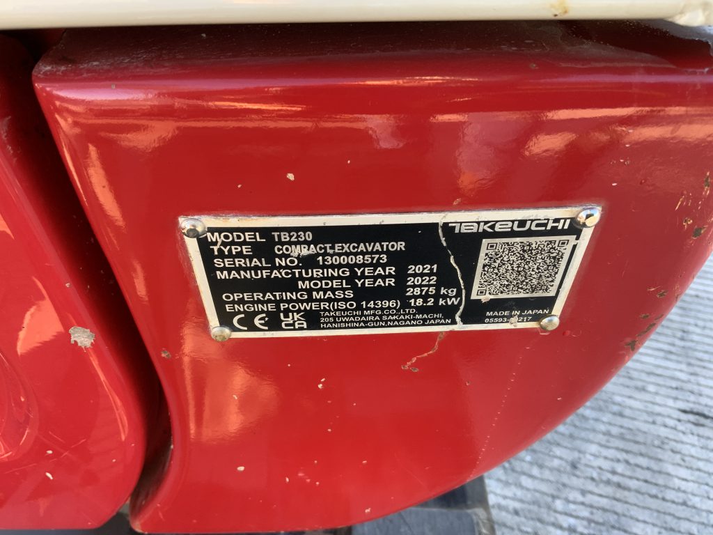 Takeuchi TB230 Digger (ST25110)