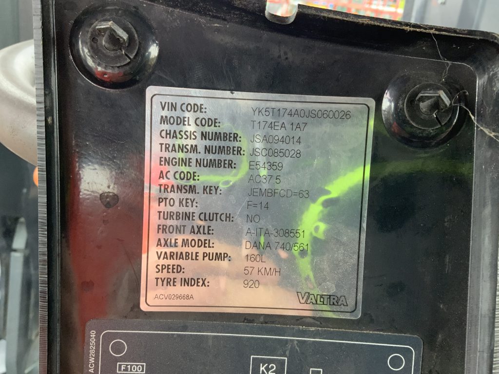 Valtra T174 Active Unlimited Tractor (ST25060)