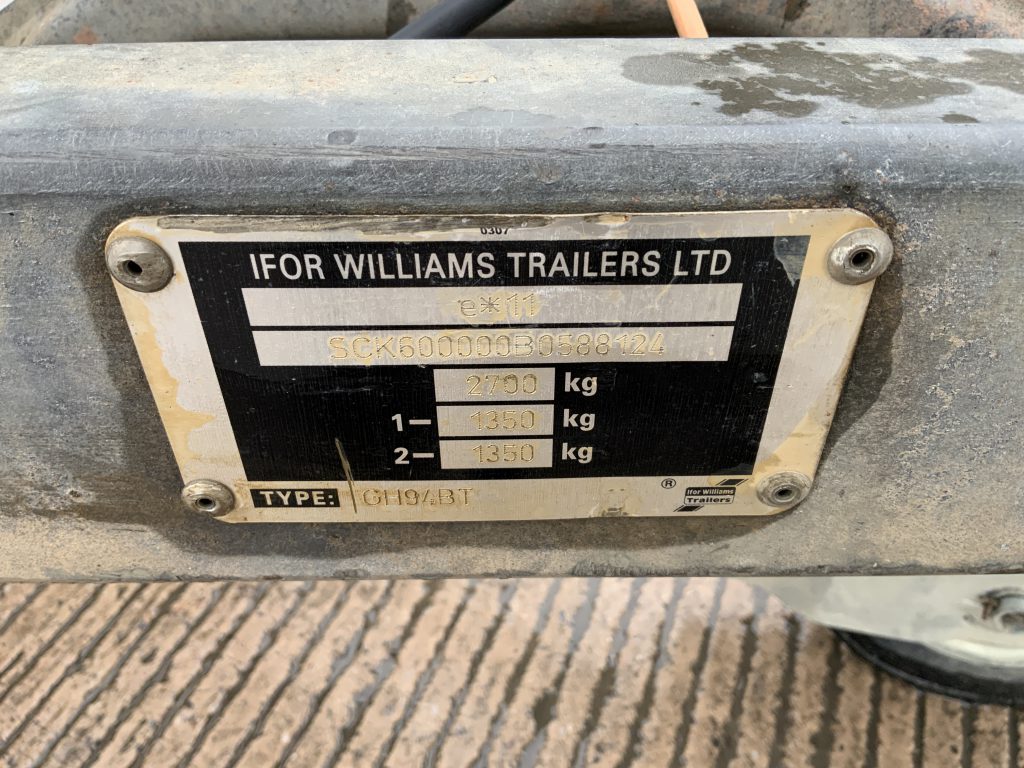 Ifor Williams GH94 Plant Trailer (ST25141)