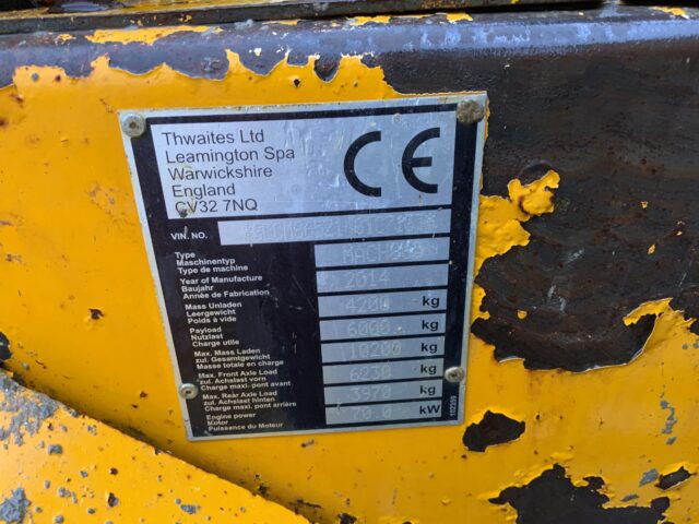 Thwaites 6 Tonne Straight Tip Dumper (ST24921)