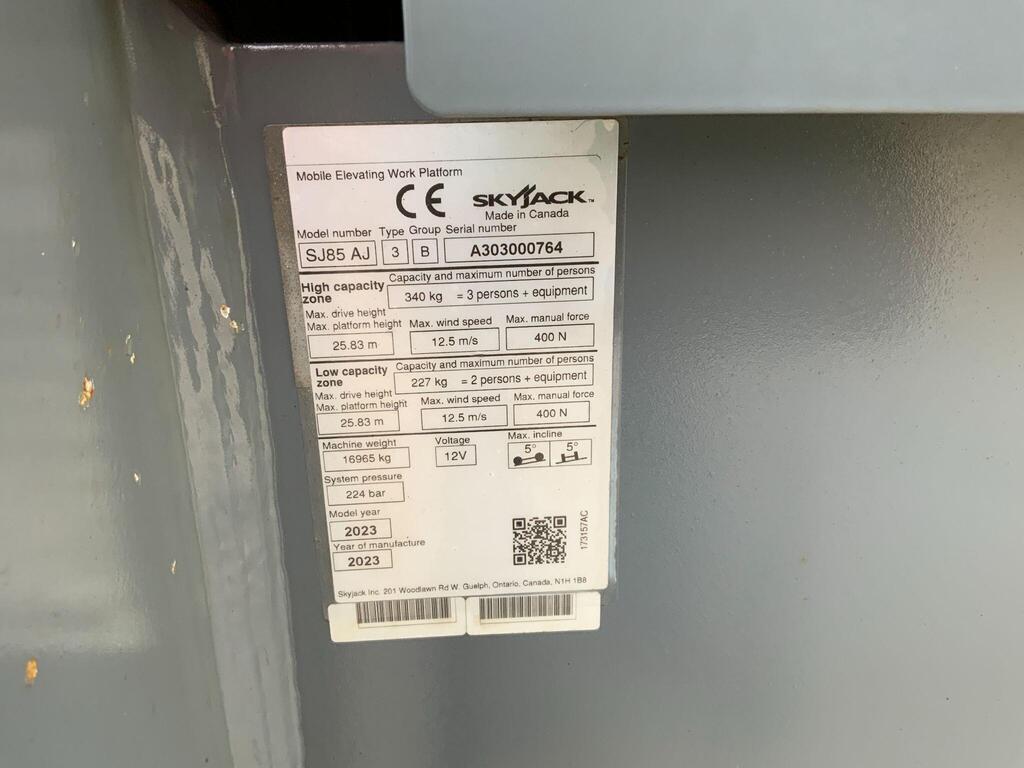 Skyjack SJ85AJ Telescopic Boom Lift (ST24683)