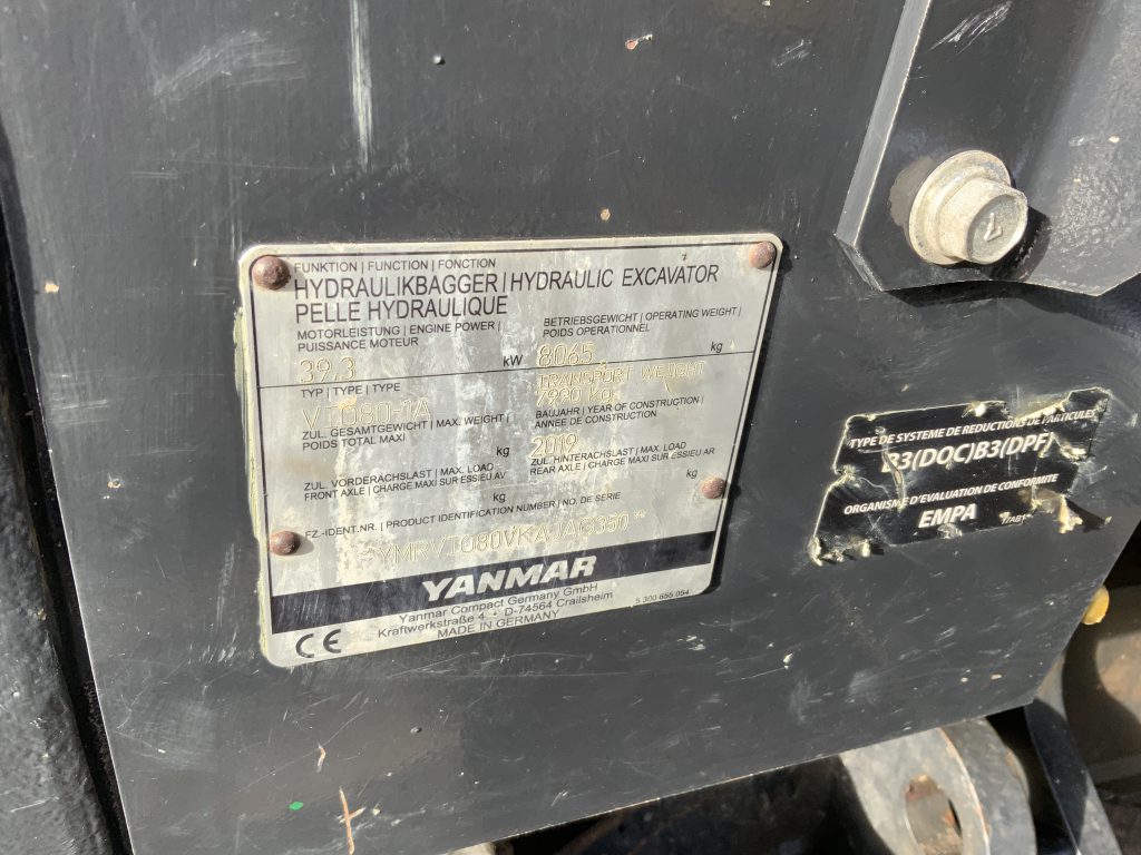 Yanmar VIO80-1A Digger (ST24651)