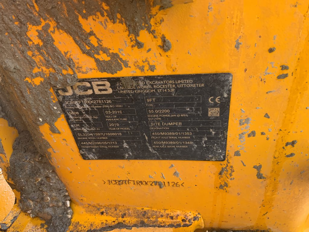 JCB 9T-1 Straight tip Dumper (ST24677)