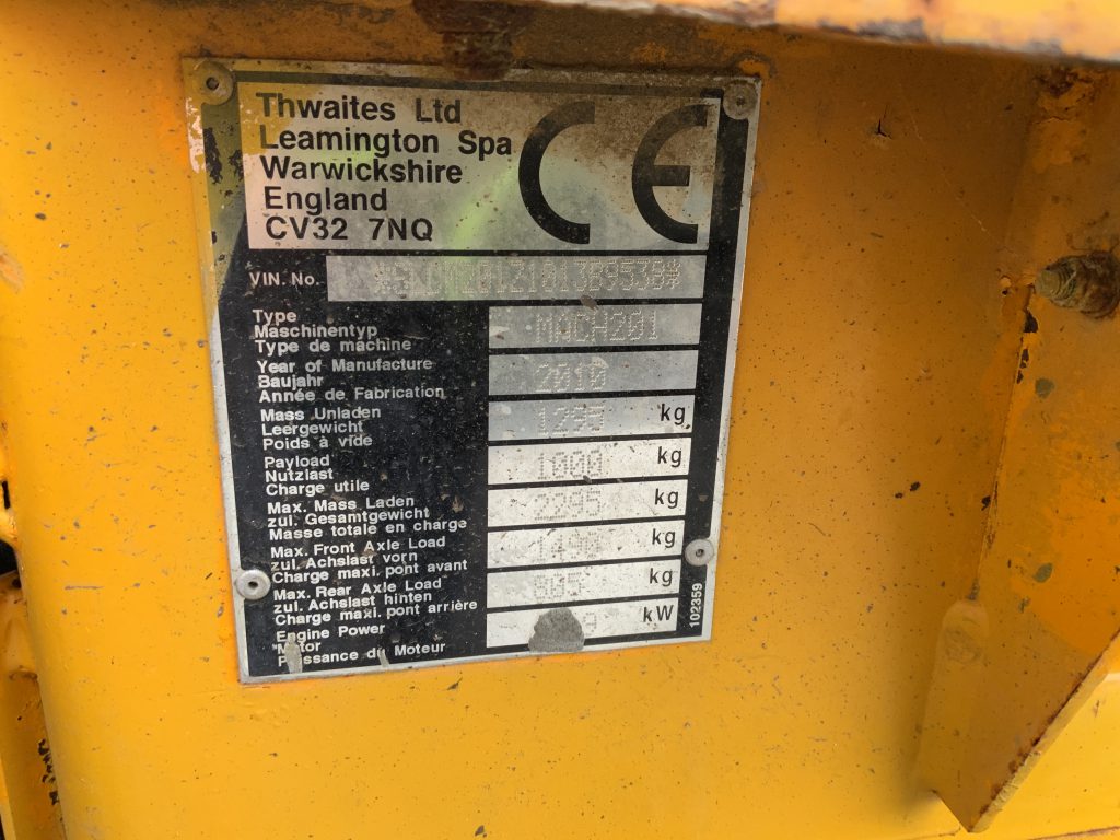 Thwaites 1 Tonne HiTip Dumper (ST25199)