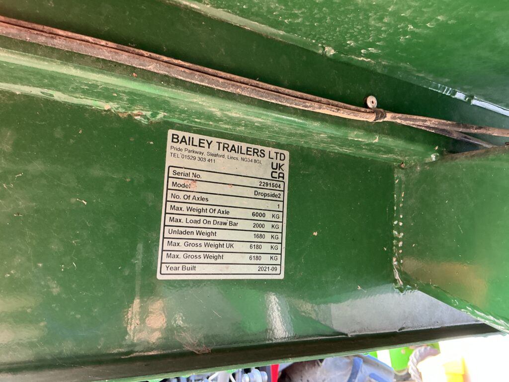 Bailey Trailers Single Axle Tipping Trailer (ST25611)