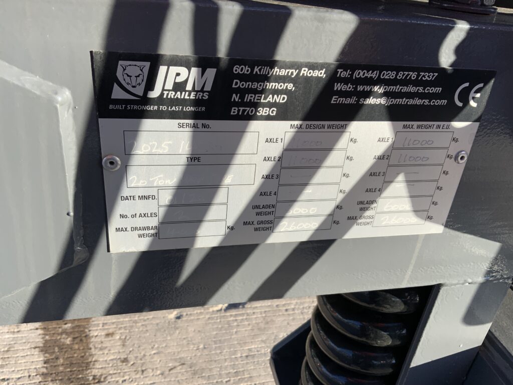 JPM Grey 20Tonne Half Pipe Dump Trailer (ST25494)