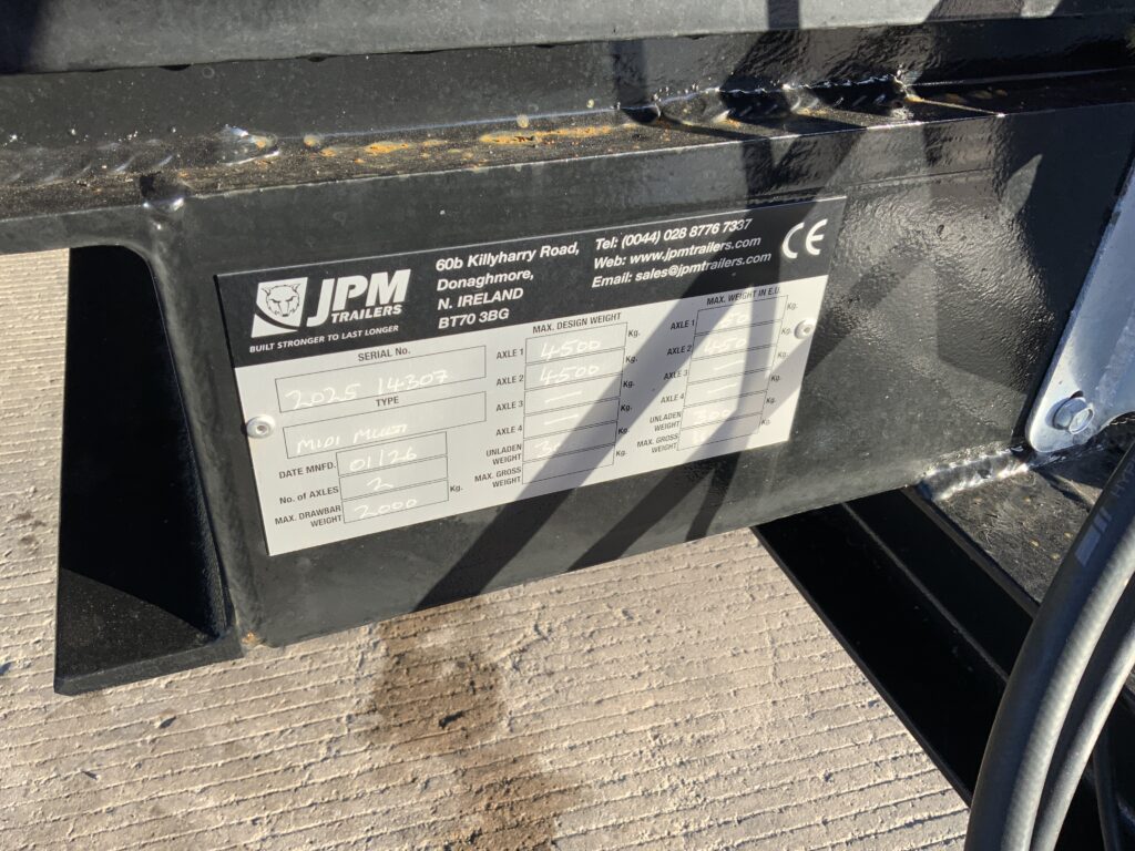 JPM Black 11 Tonne Multi purpose Dump Trailer (ST25495)