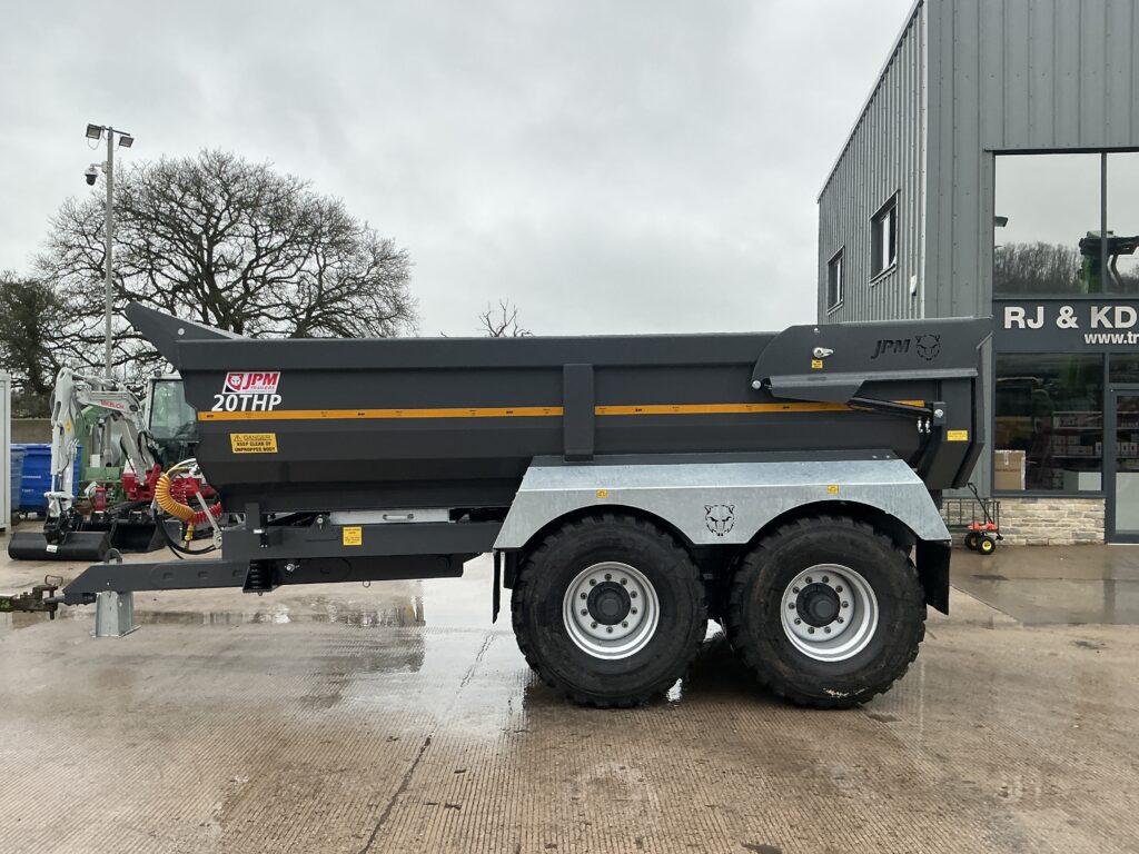 JPM Grey 20 Tonne half Pipe Dump Trailer