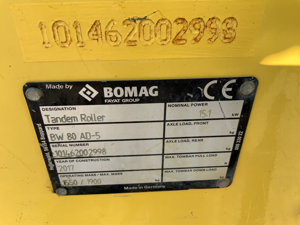 Bomag BW80 AD-5 Roller (ST25948)