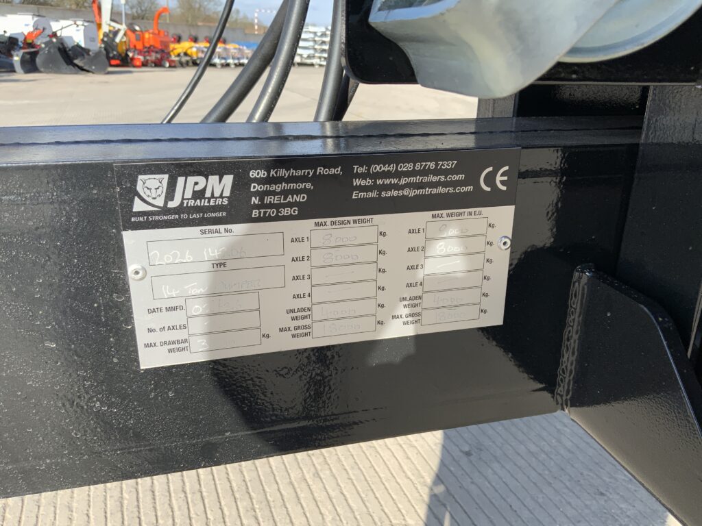 JPM Black 14 Tonne Dump Trailer