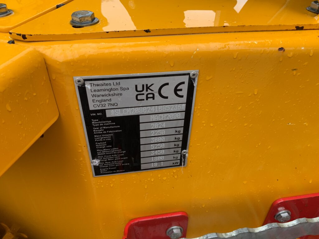 Thwaites 3 Tonne Swivel Tip Hydrostatic Dumper