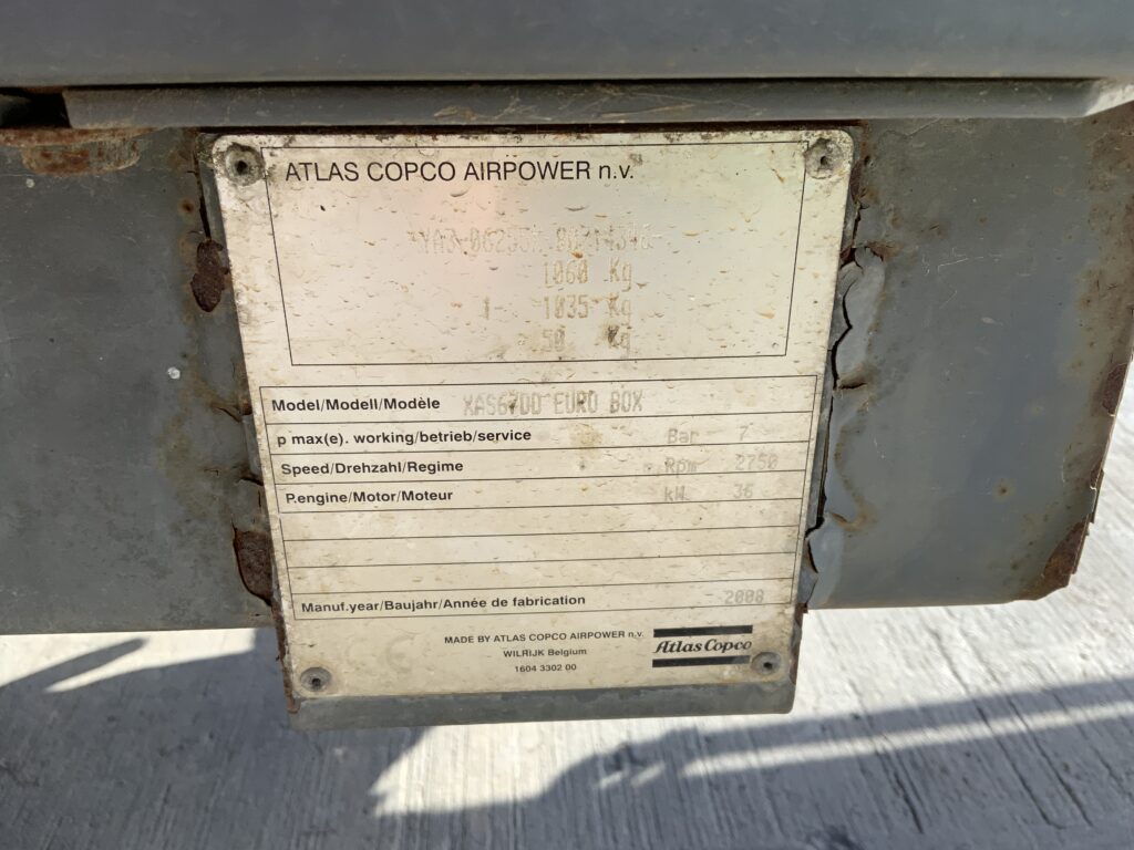 Atlas Copco XAS 67 Compressor (ST26211)
